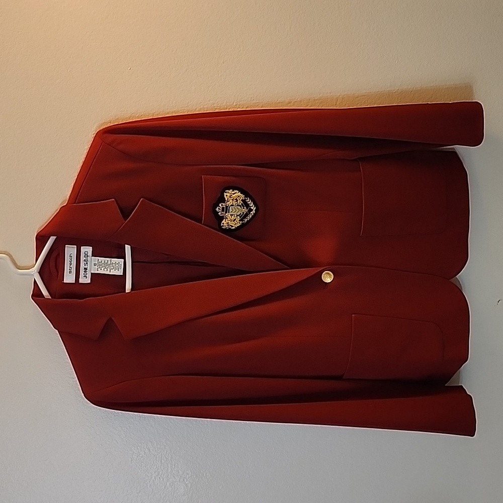 Jones & Co Red Blazer Sz 10